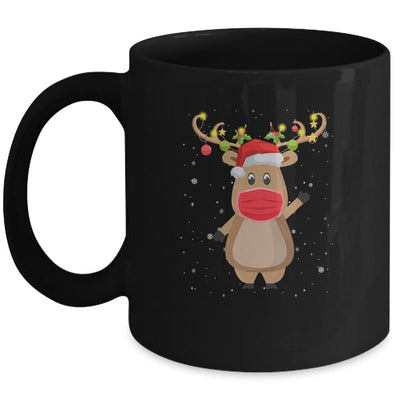 Christmas Mask Cute Reindeer Mask For Holidays Mug-Coffee Mug-Mug-Black