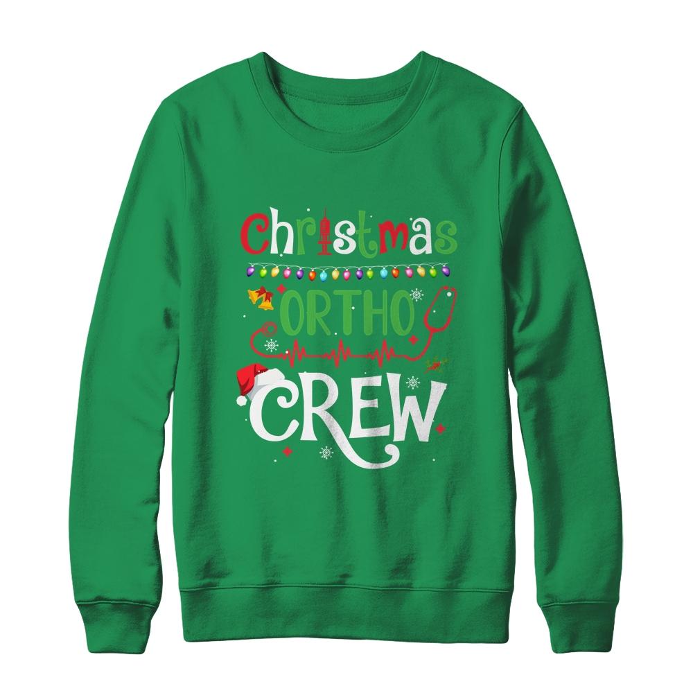 Christmas Ortho Crew Nurse Doctor Orthopaedics Squad-T-Shirt & Sweatshirt-Crewneck Sweatshirt-Irish Green