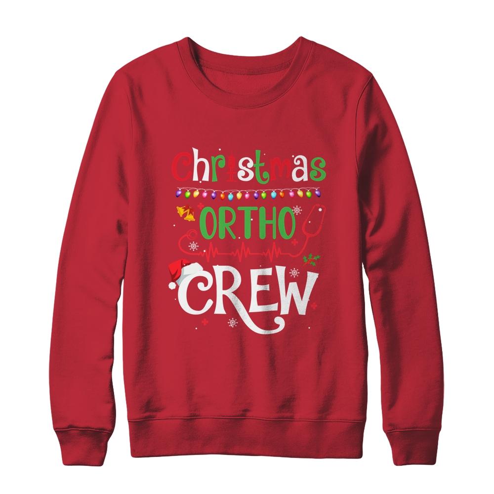 Christmas Ortho Crew Nurse Doctor Orthopaedics Squad-T-Shirt & Sweatshirt-Crewneck Sweatshirt-Red
