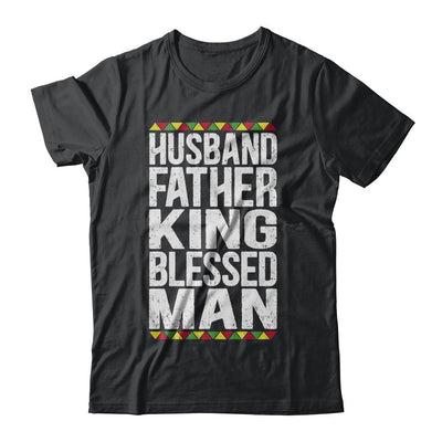 Husband Father King Blessed Man Black Pride Dad Gift-T-Shirt & Hoodie-Classic T-Shirt-Black
