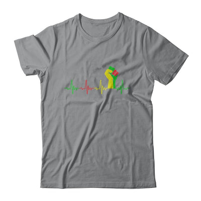 Black Pride Power Fist Heartbeat Strong Together-T-Shirt & Hoodie-Classic T-Shirt-Sport Grey