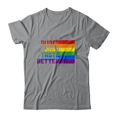 Dudes Just Taste Better Funny Rainbow LGBT Gay Month Pride-Apparel CC-Classic T-Shirt-Sport Grey