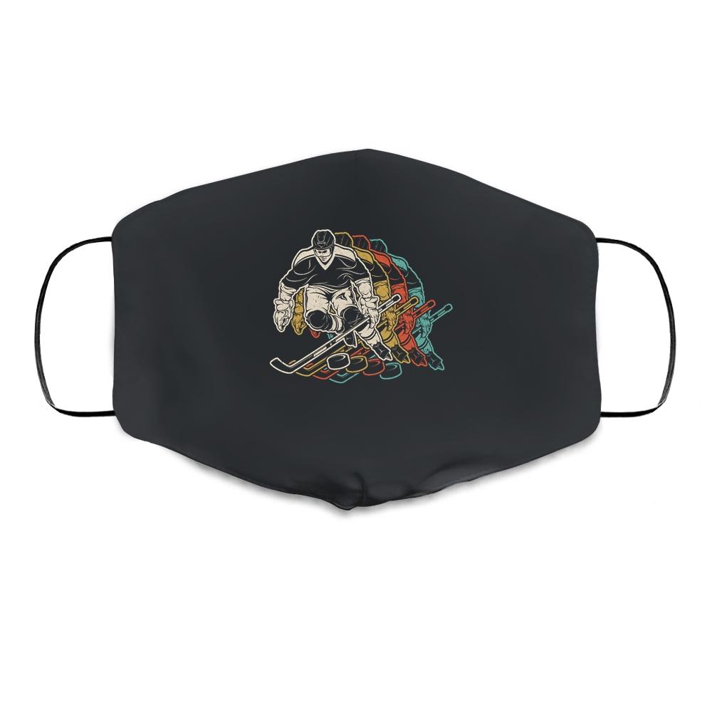 Classic Vintage Style Ice Hockey Cloth Face Mask-Cloth Face Mask-Cloth Face Mask-Black