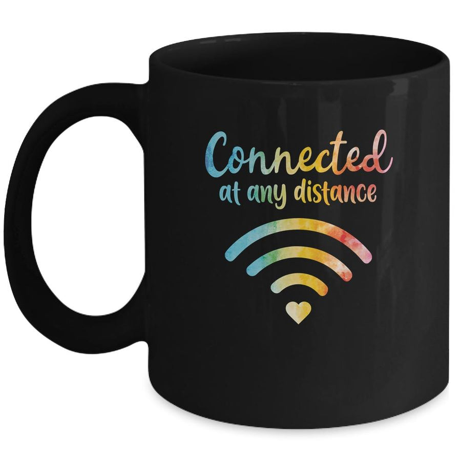 Connected At Any Distance School Back To School Mug-Coffee Mug-Mug-Black