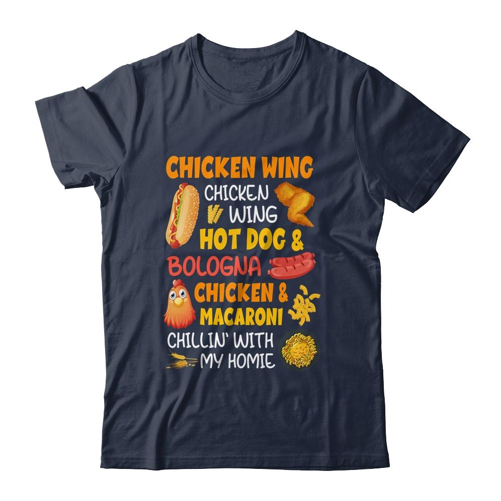 Cooked Chicken Wing Chicken Wing Hot Dog And Bologna Hotdog-T-Shirt & Tank Top-Classic T-Shirt-Navy