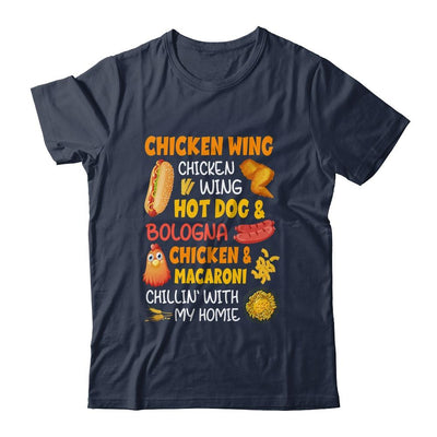 Cooked Chicken Wing Chicken Wing Hot Dog And Bologna Hotdog-T-Shirt & Tank Top-Classic T-Shirt-Navy