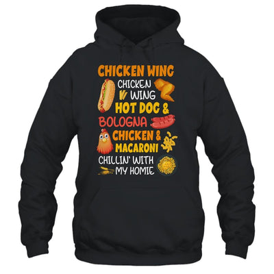 Cooked Chicken Wing Chicken Wing Hot Dog And Bologna Hotdog-T-Shirt & Tank Top-Pullover Hoodie-Black
