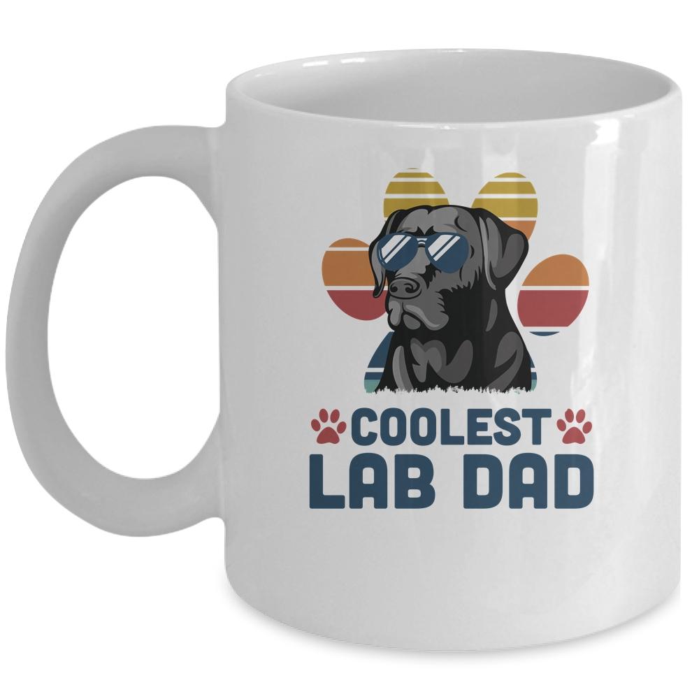 Coolest Lab Dad Chocolate Labrador Dad Fathers Mug