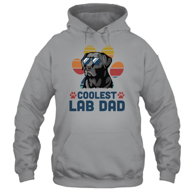 Coolest Lab Dad Chocolate Labrador Dad Fathers-T-Shirt & Hoodie-Pullover Hoodie-Sport Grey