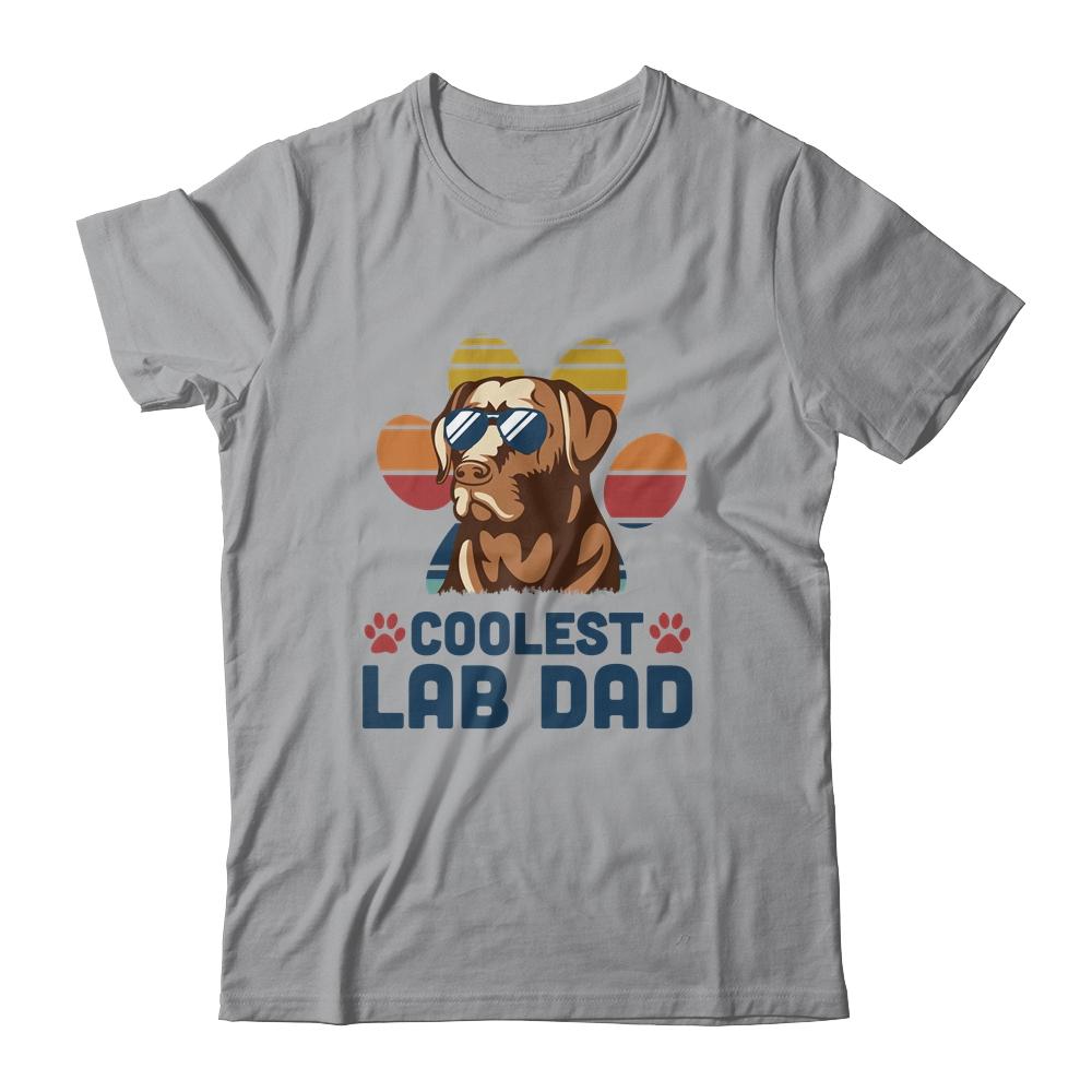 Coolest Lab Dad Labrador Dad Fathers-T-Shirt & Hoodie-Classic T-Shirt-Sport Grey