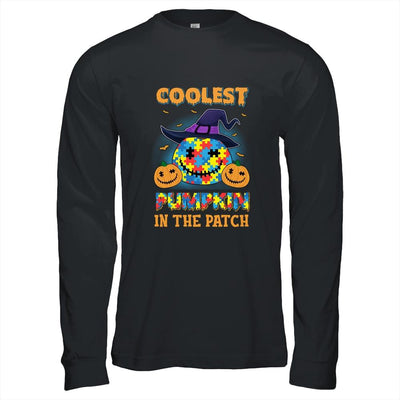Coolest Pumpkin In The Patch Autism Awareness Halloween Gift-T-Shirt & Hoodie-Long Sleeve T-Shirt-Black