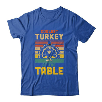 Coolest Turkey At The Table Funny Turkey Thanksgiving-T-Shirt & Hoodie-Classic T-Shirt-Royal