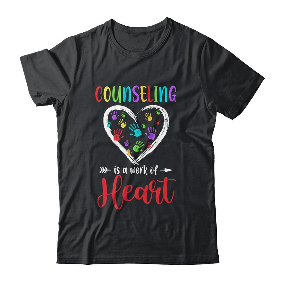 Counseling Heart School Counselor Office Appreciation-T-Shirt & Hoodie-Classic T-Shirt-Black