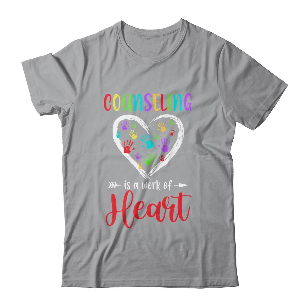 Counseling Heart School Counselor Office Appreciation-T-Shirt & Hoodie-Classic T-Shirt-Sport Grey