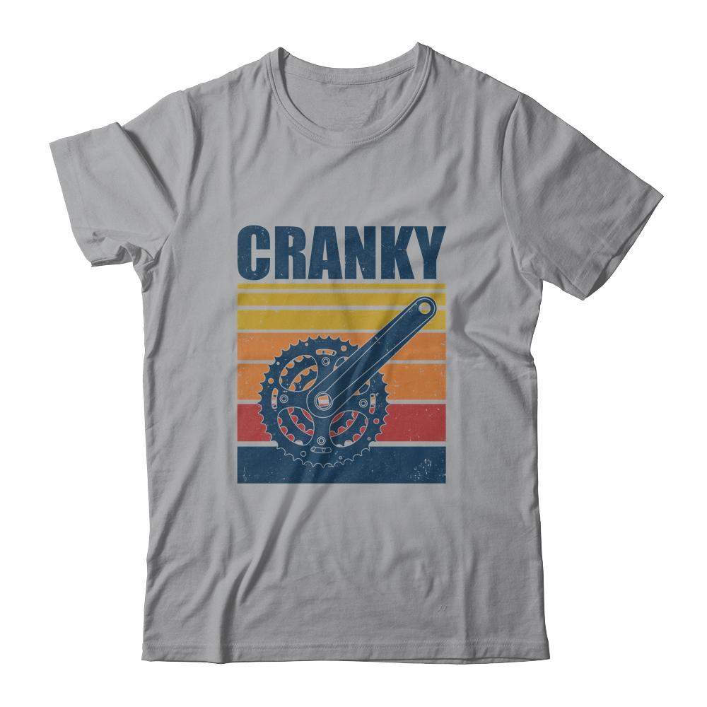 Cranky Vintage Sun Funny Bicycle Lovers Cycling Cranky-T-Shirt & Hoodie-Classic T-Shirt-Sport Grey