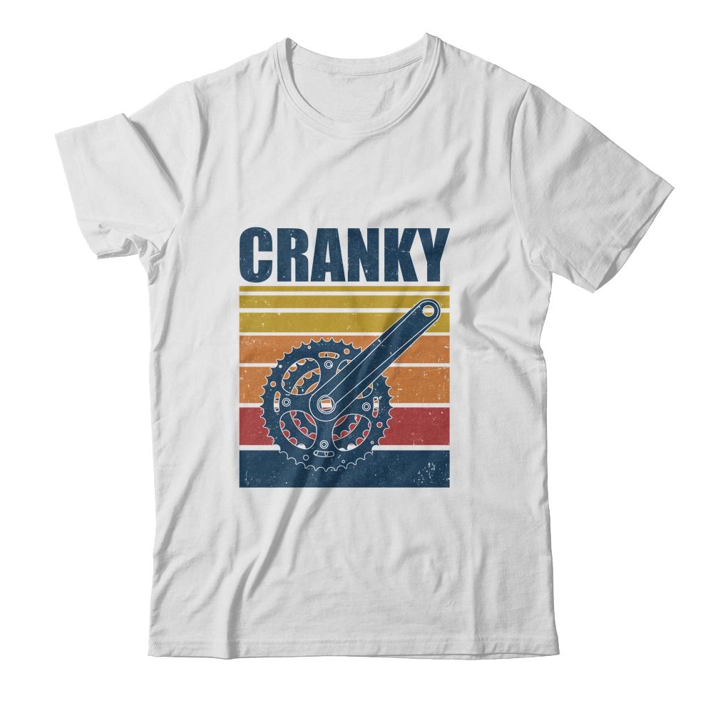 Cranky Vintage Sun Funny Bicycle Lovers Cycling Cranky-T-Shirt & Hoodie-Classic T-Shirt-White