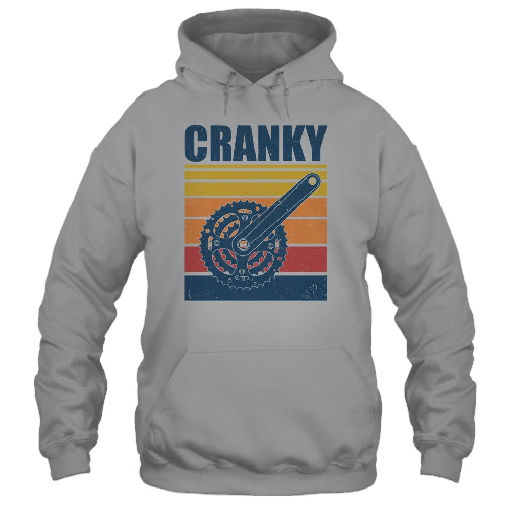 Cranky Vintage Sun Funny Bicycle Lovers Cycling Cranky-T-Shirt & Hoodie-Pullover Hoodie-Sport Grey