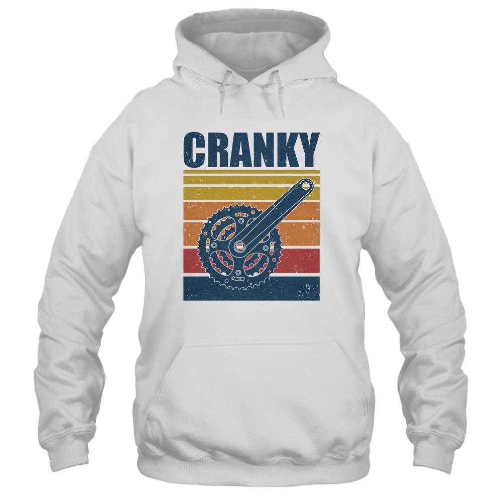 Cranky Vintage Sun Funny Bicycle Lovers Cycling Cranky-T-Shirt & Hoodie-Pullover Hoodie-White