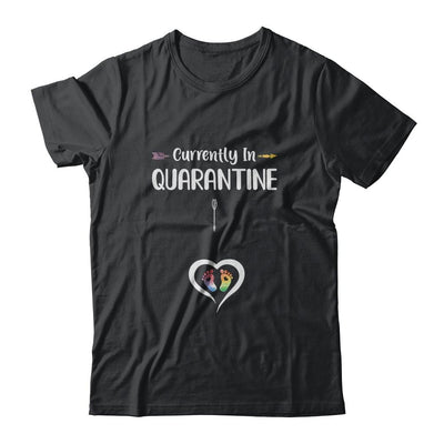 Currently In Quarantine Funny Pregnancy Announcement-T-Shirt & Tank Top-Classic T-Shirt-Black