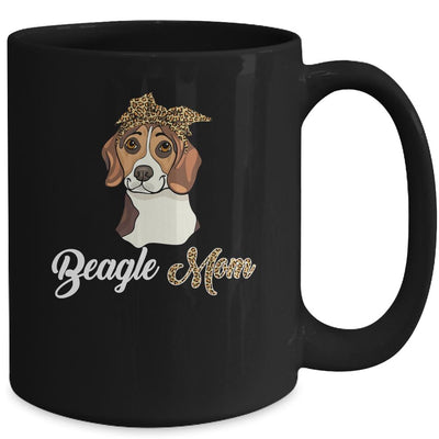 Cute Beagle Mom Leopard Dog Mom Mothers Day Mug-Coffee Mug-