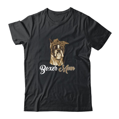 Cute Boxer Mom Leopard Dog Mom Mothers Day-T-Shirt & Tank Top-Classic T-Shirt-Black