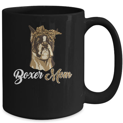 Cute Boxer Mom Leopard Dog Mom Mothers Day Mug-Coffee Mug-