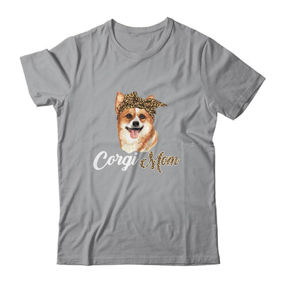 Cute Corgi Mom Leopard Dog Mom Mothers Day-T-Shirt & Tank Top-Classic T-Shirt-Sport Grey