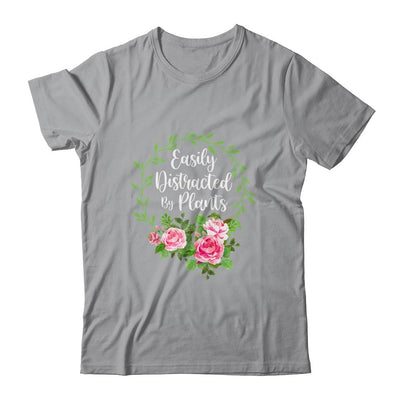 Cute Easily Distracted By Plants Gardening-T-Shirt & Tank Top-Classic T-Shirt-Sport Grey
