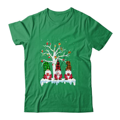 Cute Gnome Buffalo Plaid Christmas Tree Light Ugly Santa Hat-T-Shirt & Sweatshirt-Classic T-Shirt-Irish Green