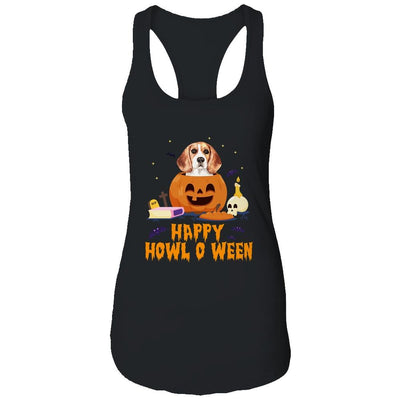 Cute Halloween Beagle Dog Pumpkin Costumes Thanksgiving Gift-T-Shirt & Tank Top-Women's Ideal Racerback Tank-Black