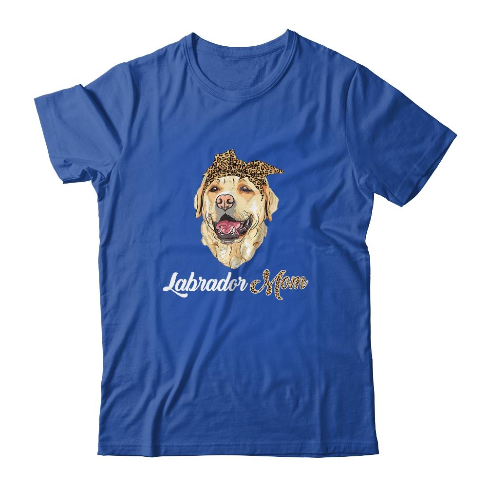 Cute Labrador Mom Leopard Dog Mom Mothers Day-T-Shirt & Tank Top-Classic T-Shirt-Royal