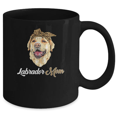 Cute Labrador Mom Leopard Dog Mom Mothers Day Mug-Coffee Mug-
