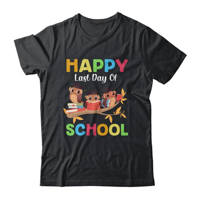 Cute Owls Happy Last Day Of School-T-Shirt & Hoodie-Classic T-Shirt-Black