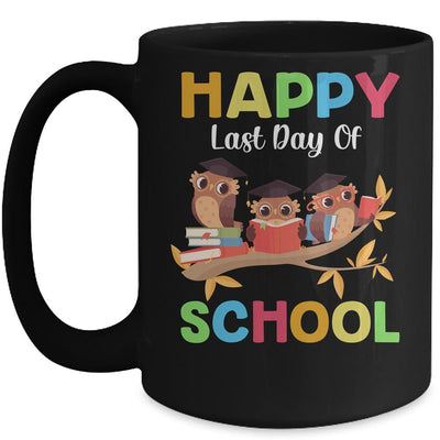 Cute Owls Happy Last Day Of School Mug-Coffee Mug-Mug-Black