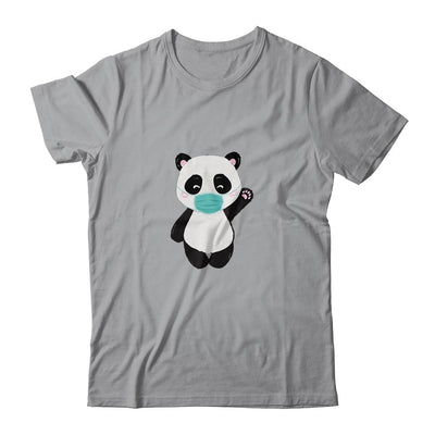 Cute Panda With Face Mask Funny Gift For Animal Lovers-T-Shirt & Hoodie-Classic T-Shirt-Sport Grey