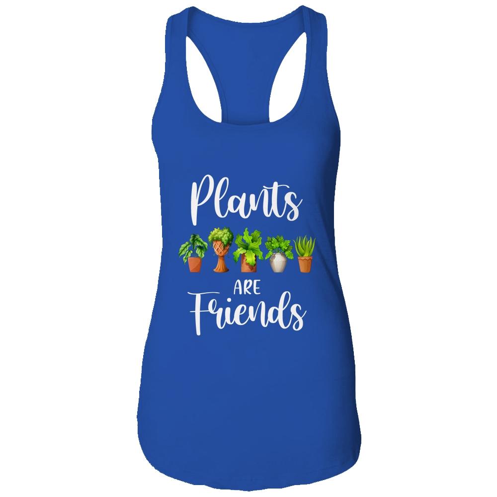 Cute Plants Are Friends Gardening Garden-T-Shirt & Tank Top-Women's Ideal Racerback Tank-Royal