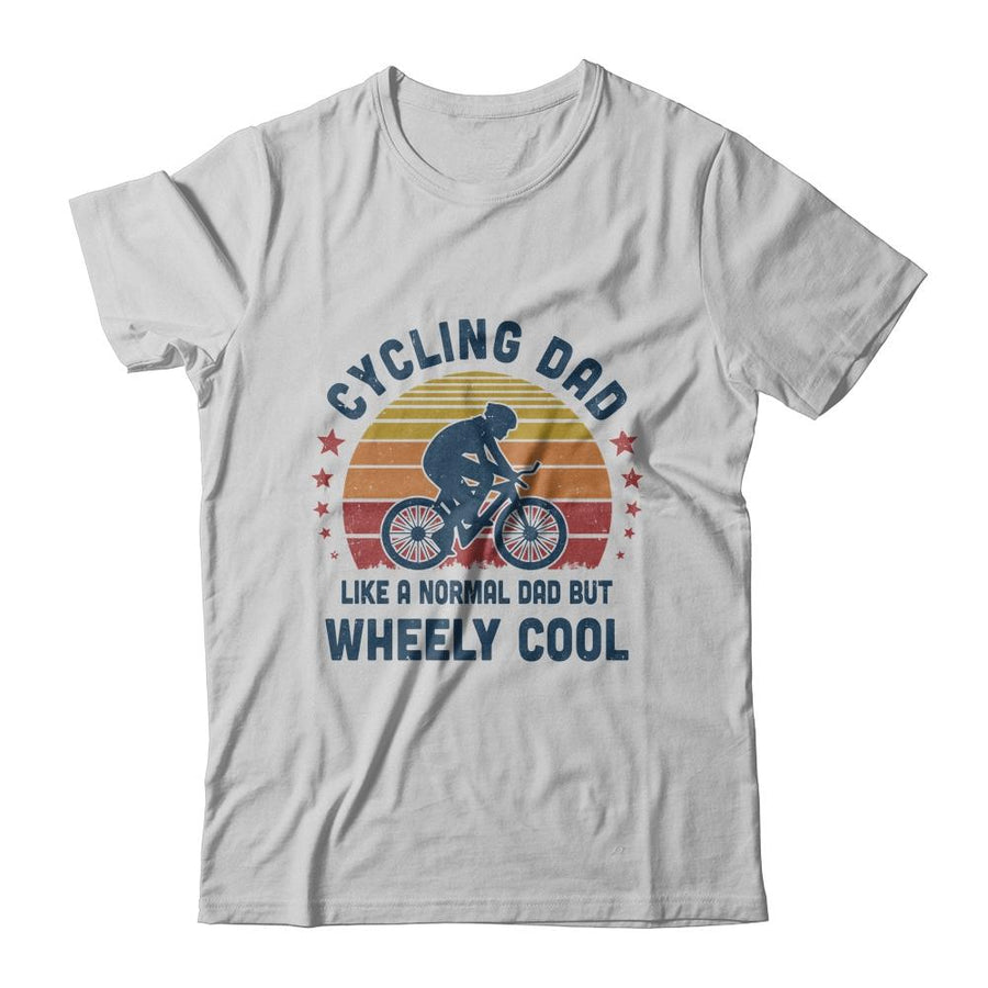 Cycling Dad Wheely Cool Funny Vintage Bike Rider-T-Shirt & Hoodie-Classic T-Shirt-White