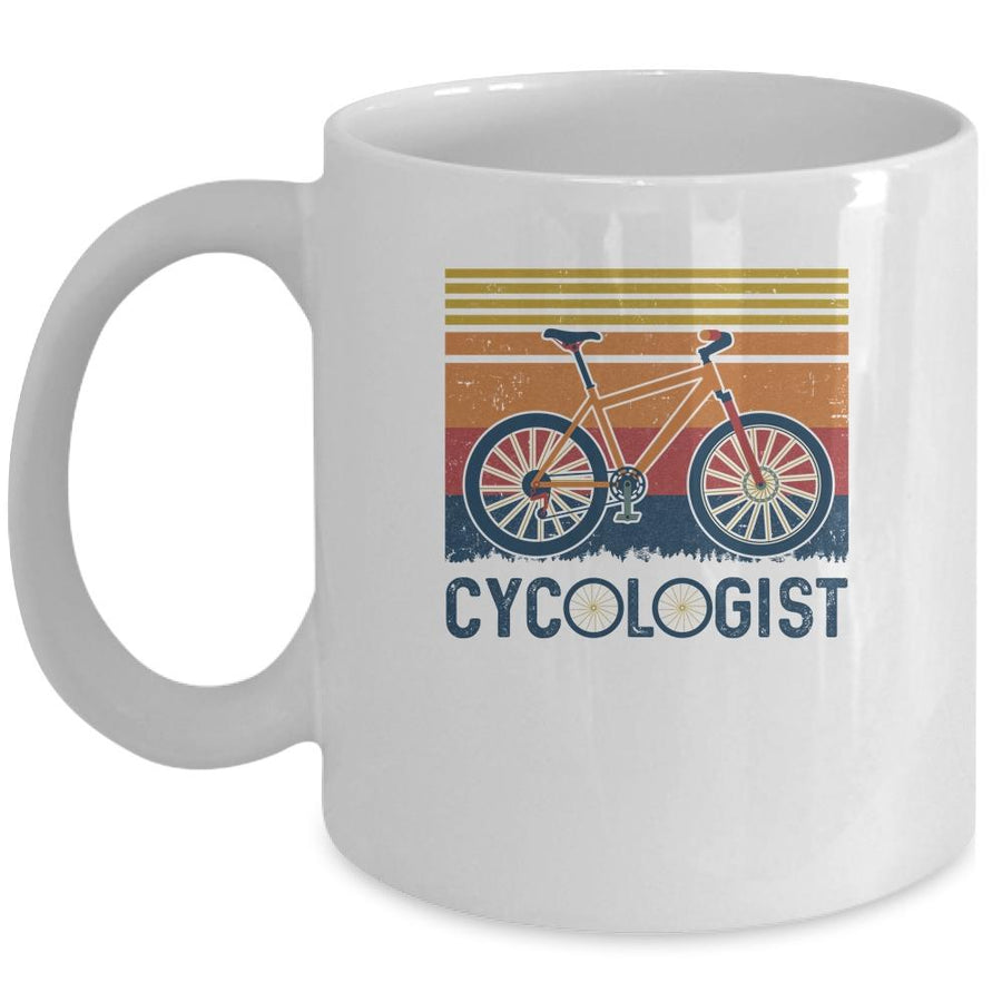 Cycologist Funny Cycling Bicycle Cyclist Cycling Gift Mug-Coffee Mug-Mug-White
