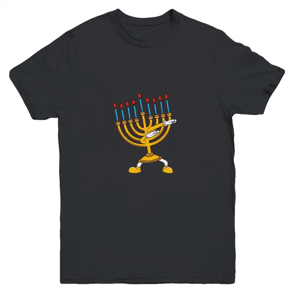Dabbing Menorah Hanukkah Dancing Chanukah Kids Girls Boys Youth