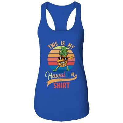 Dabbing Pineapple Women Men This Is My Hawaiian-T-Shirt & Tank Top-Women's Ideal Racerback Tank-Royal