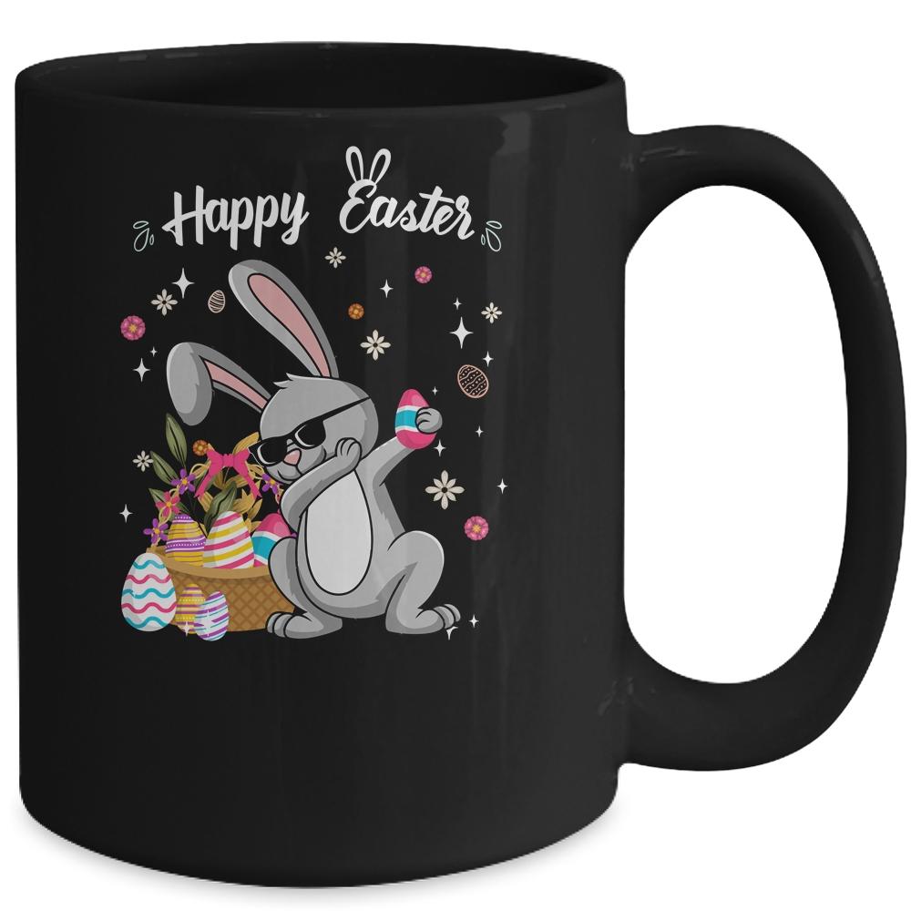 Dabbing Rabbit Easter Day Eggs Bunny Dab Boys Girls Kid Mug-Coffee Mug-