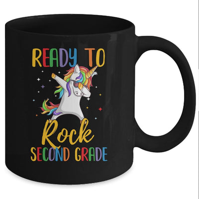 Dabbing Ready To Rock 2nd Grade Unicorn Back To School Mug-Coffee Mug-Mug-Black
