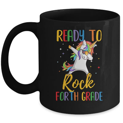 Dabbing Ready To Rock 4th Grade Unicorn Back To School Mug-Coffee Mug-Mug-Black