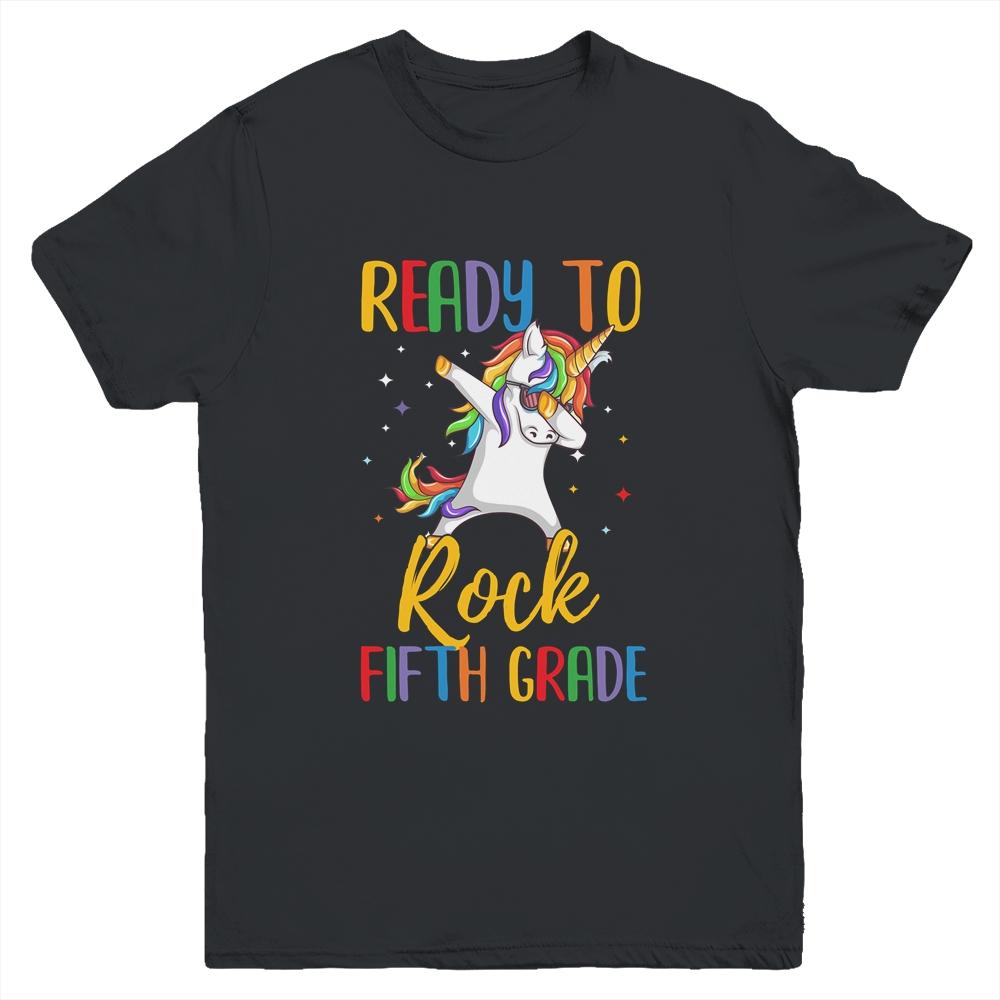 Dabbing Ready To Rock 5th Grade Unicorn Back To School Youth