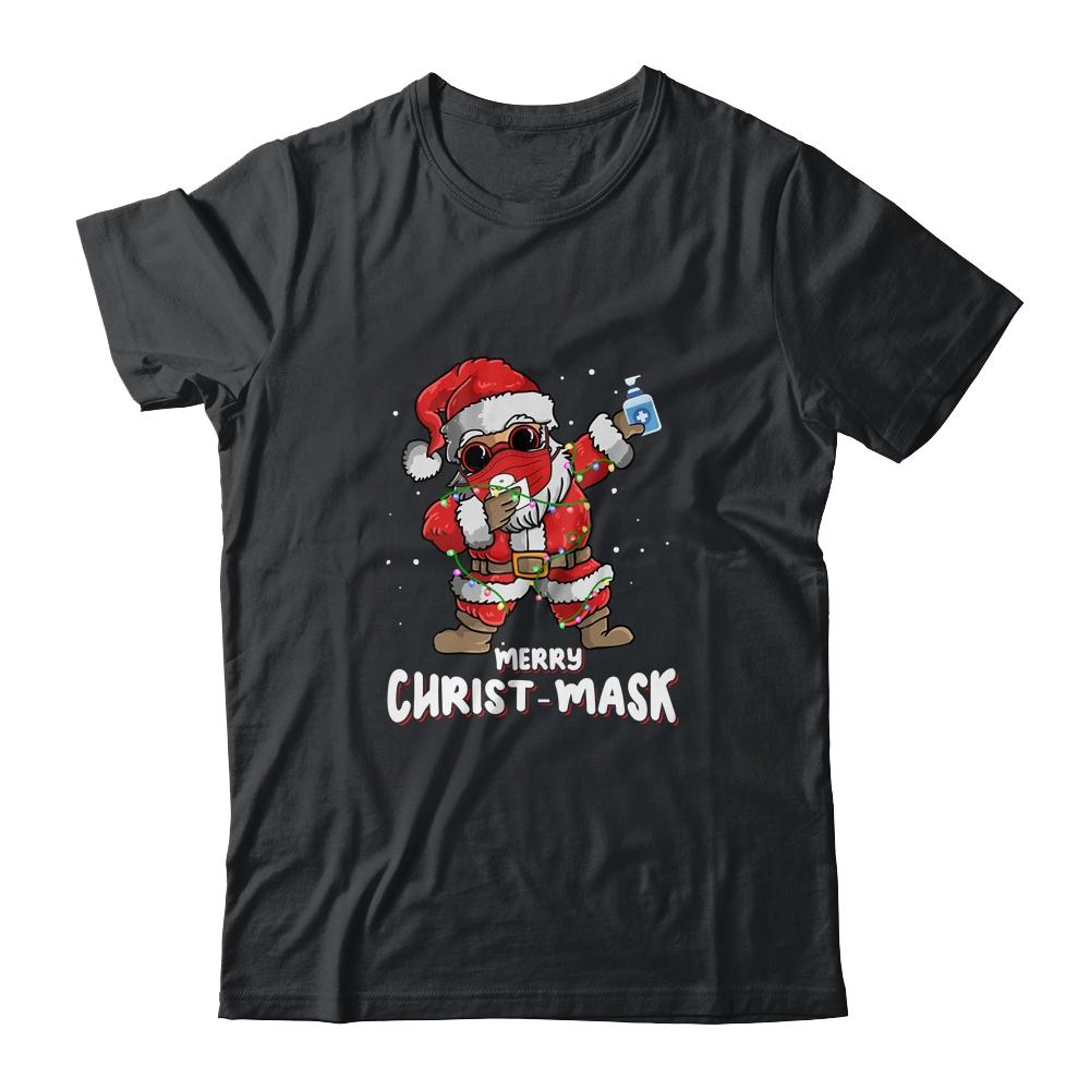 Dabbing Santa Christmas Wear Mask Tree Lights Quarantine