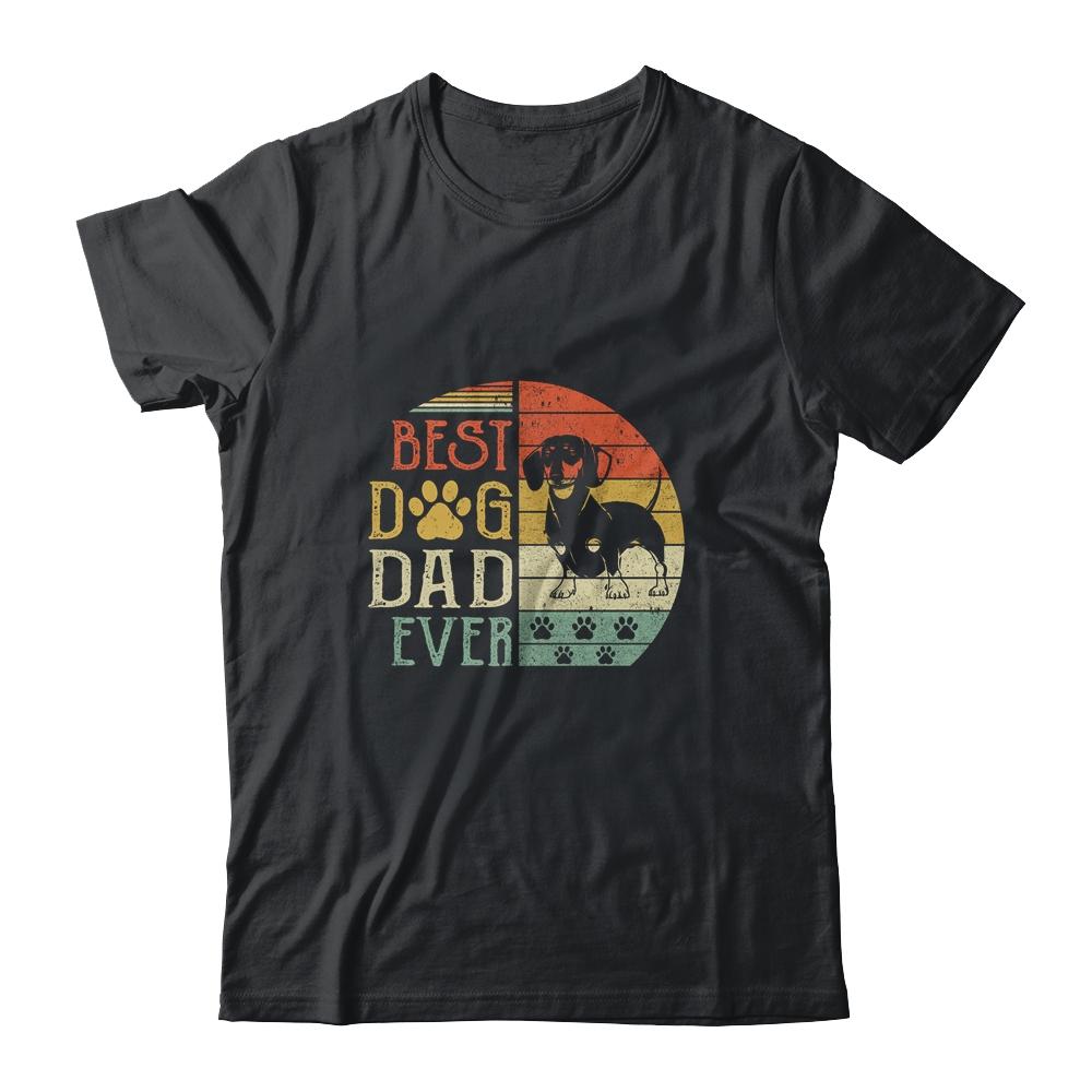 Dachshund Best Dog Dad Ever Vintage Father's Day Retro