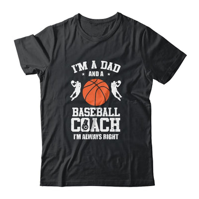 Dad Basketball Im A Dad And A Basketball Coach Funny-T-Shirt & Hoodie-Classic T-Shirt-Black