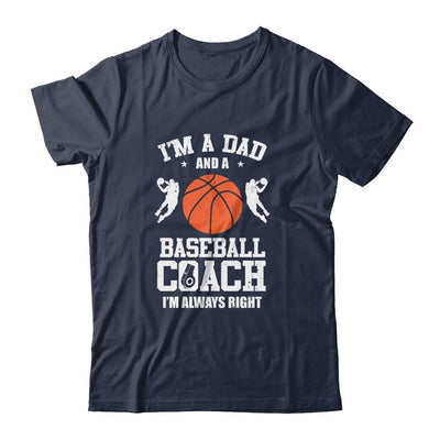 Dad Basketball Im A Dad And A Basketball Coach Funny-T-Shirt & Hoodie-Classic T-Shirt-Navy