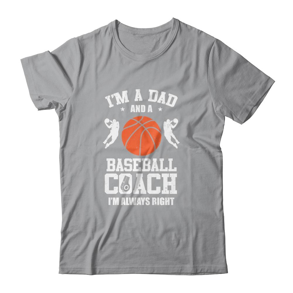 Dad Basketball Im A Dad And A Basketball Coach Funny-T-Shirt & Hoodie-Classic T-Shirt-Sport Grey
