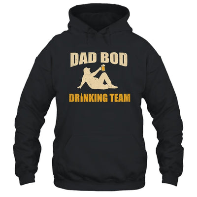 Dad Bod Drinking Team Father Beer Drinker Retro Vintage-T-Shirt & Hoodie-Pullover Hoodie-Black